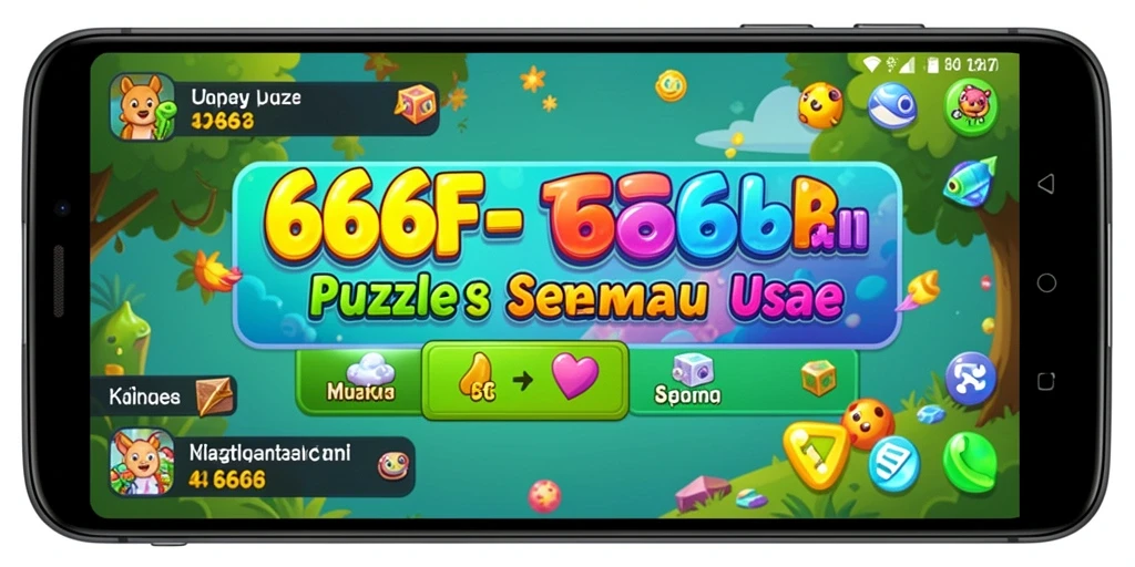 Tangkapan layar gameplay 666F menunjukkan tantangan puzzle yang menarik.
