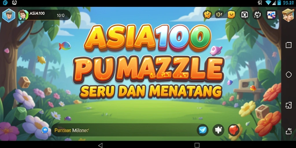 Screenshot utama ASIA100 menampilkan gameplay Puzzle yang seru dan menantang.