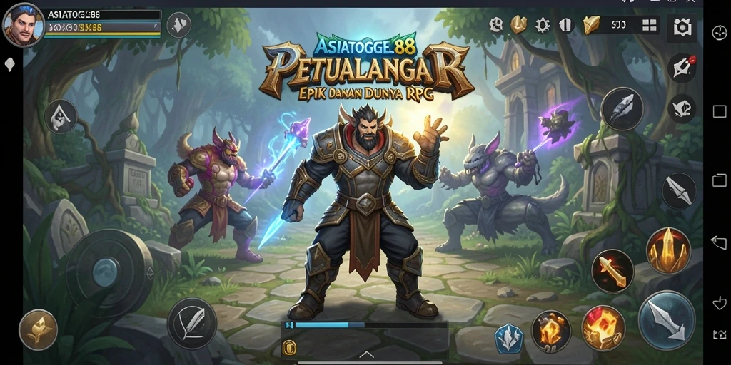 Tampilan gameplay menegangkan dalam petualangan RPG ASIATOGEL88.