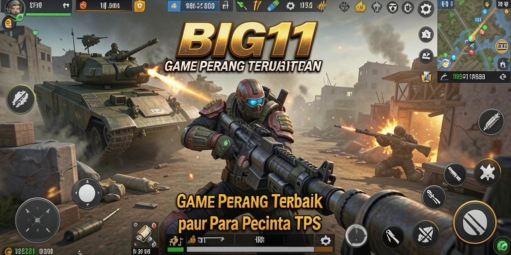 Screenshot gameplay BIG11 menampilkan aksi seru dalam pertempuran TPS.