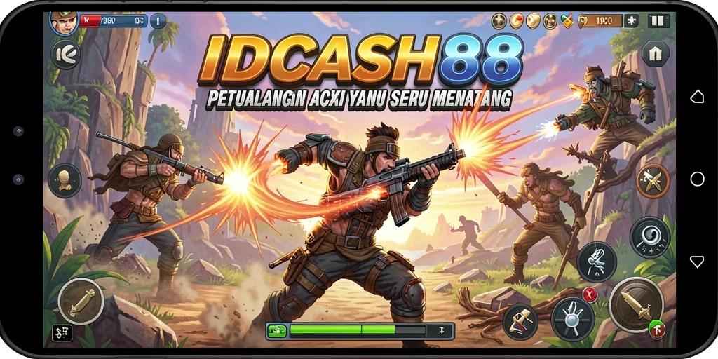 Tampilan gameplay aksi seru di IDCASH88 yang menggugah adrenalin.