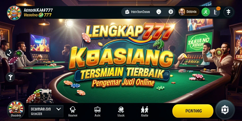 Tampilan gameplay Kasino LENGKAP777 yang menarik dan interaktif.