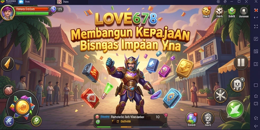 Tampilan gameplay LOVE678 menunjukkan strategi membangun bisnis yang seru.