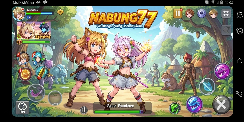 Screenshot NABUNG77 menampilkan aksi seru dalam dunia Anime.