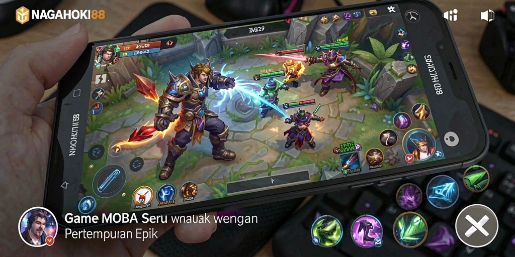 Tampilan seru gameplay NAGAHOKI88 dalam pertempuran tim.