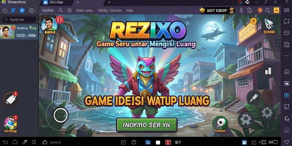 Tampilan gameplay REZIXO menunjukkan keseruan petualangan Idle.