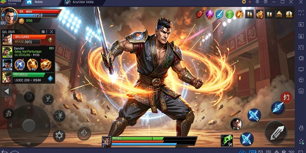 Screenshot menunjukkan aksi intens dalam game Fighting RP66.