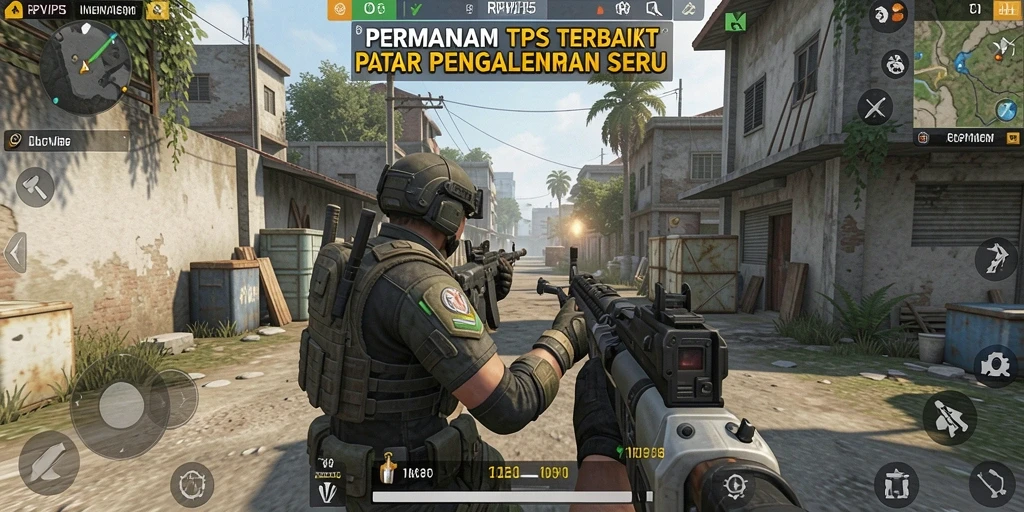 Tangkapan layar gameplay RPVIP5 dengan aksi menembak yang seru.