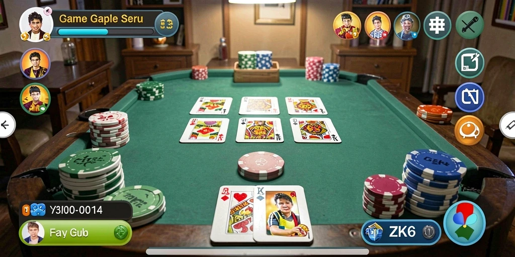 Tampilan gameplay Gaple yang seru dan interaktif.